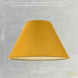 Happy Homewares 10 Inch Mustard Ochre Cotton Coolie Shade For Table Lamp Or Pendant - thumbnail 6