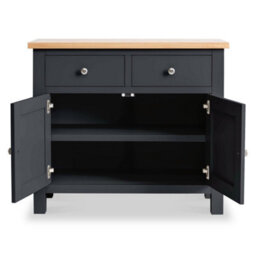 Farro Charcoal Small Sideboard Fully Assembled - By Roseland Furniture - thumbnail 6