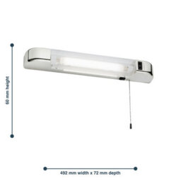 First Choice Lighting Set Of 2 Rise - Chrome Led Bathroom Shaver Lights - thumbnail 7