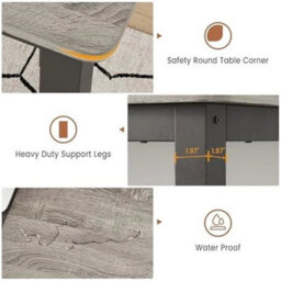 Computer Desk Office Desk Metal Frame Gaming Desk Sturdy Writing - thumbnail 6