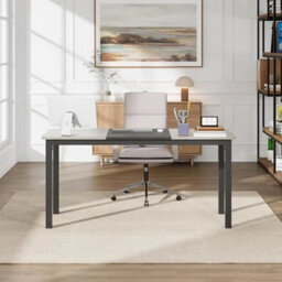 Computer Desk Office Desk Metal Frame Gaming Desk Sturdy Writing - thumbnail 4