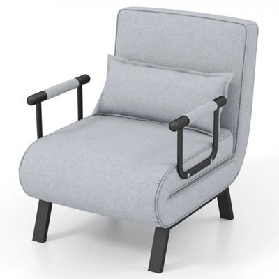 Single Folding Sofa Bed Sleep Chair 6 Positions Adjustable Backrest - image 1