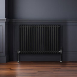 MonsterShop Traditional 2 Column Radiator - 600 X 832 mm - Black - thumbnail 4