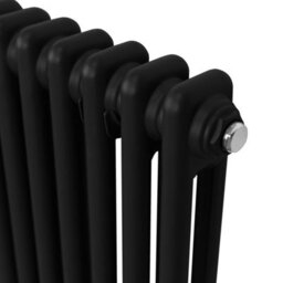 MonsterShop Traditional 2 Column Radiator - 600 X 832 mm - Black - thumbnail 9