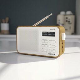 Azatom Desire X Dab / Dab+ Radio Mains & Battery, Bluetooth, Alarms, Fast Presets (Oak) - thumbnail 5