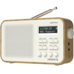 Azatom Desire X Dab / Dab+ Radio Mains & Battery, Bluetooth, Alarms, Fast Presets (Oak)
