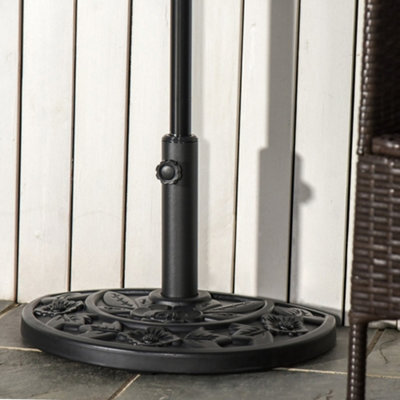 Outsunny 9Kg Half Round Parasol Base Heavy Duty Weighted Umbrella Holder Stand - image 1