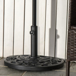 Outsunny 9Kg Half Round Parasol Base Heavy Duty Weighted Umbrella Holder Stand - thumbnail 1