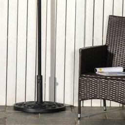 Outsunny 9Kg Half Round Parasol Base Heavy Duty Weighted Umbrella Holder Stand - thumbnail 9