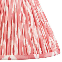 Loops Elegant 2 Pack Coral Pink Tapered Lamp Shades - Handcrafted Pleated Design - thumbnail 3