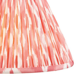 Loops Elegant 2 Pack Coral Pink Tapered Lamp Shades - Handcrafted Pleated Design - thumbnail 2