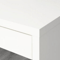 White Computer Desk With Drawer Unit For Home & Office Work 73X50 Cm - thumbnail 4