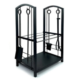 Firewood 2 Tier Rack Log Holder Fireplace Wood Storage - thumbnail 1