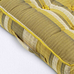 Homescapes Morocco Striped Cotton Floor Cushion Yellow - thumbnail 4