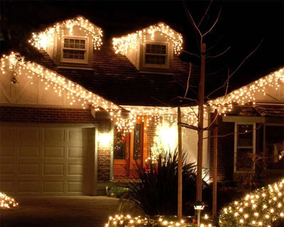 Best Artificial 15M/49Ft Warm White Connectable Icicle Lights 504 Mains Powered Leds 8 Settings Memory & Timer Outdoor Weatherproof Christmas - image 1