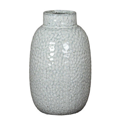 Hill Interiors Cairn Dimple Vase White (20Cm X 18Cm X 18Cm) - image 1
