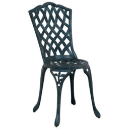Berkfield Garden Bistro Set 3 Pcs Green Aluminium - thumbnail 4