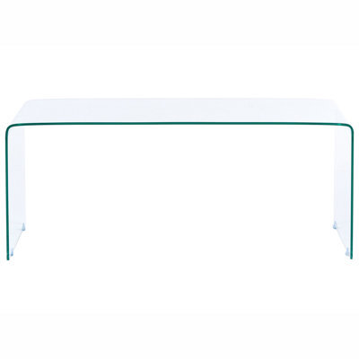 Beliani Aurelia Tempered Glass Coffee Table Transparent 100 X 50 Cm Minimalist - image 1