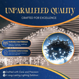 Festive Fix Warm White 20M 200 Led Christmas Lights For Indoor & Outdoor Christmas Decorations Waterproof Powered Christmas Lights - thumbnail 6