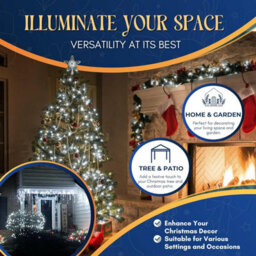 Festive Fix Warm White 20M 200 Led Christmas Lights For Indoor & Outdoor Christmas Decorations Waterproof Powered Christmas Lights - thumbnail 2