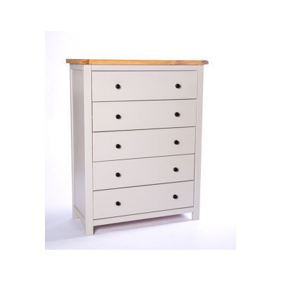 Cabinet Bits Argenta 5 Drawer Chest Of Drawers Brass Knob - image 1