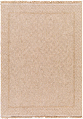 Livabliss Mirage-Cottage Tan Beige Fringe In- & Outdoor Jute-Look Rug 160 X 213 Cm Easy Care, Non Shedding - image 1