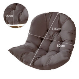 Living And Home Modern Soft Comfortable Grey Seat Pad Cushion For Garden Egg Swing Chair (Without Chair) 80 X 108 Cm - thumbnail 8