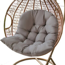 Living And Home Modern Soft Comfortable Grey Seat Pad Cushion For Garden Egg Swing Chair (Without Chair) 80 X 108 Cm - thumbnail 2