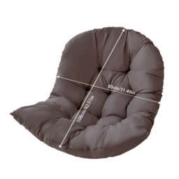 Living And Home Modern Soft Comfortable Grey Seat Pad Cushion For Garden Egg Swing Chair (Without Chair) 80 X 108 Cm - thumbnail 5