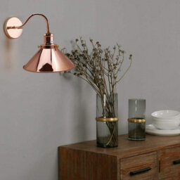 Ledsone Rose Gold Retro Wall Sconce 2 Pack Metal Swan Neck Cone Shade Light Fitting For Bedroom & Dining Room Indoor - thumbnail 4