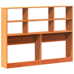 Berkfield Headboard With Storage Wax Brown 160 Cm Solid Wood Pine - thumbnail 6