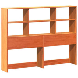 Berkfield Headboard With Storage Wax Brown 160 Cm Solid Wood Pine - thumbnail 3