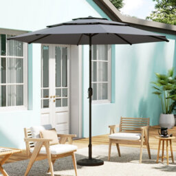 Thehotsale 3-Tier Umbrella With Patio Umbrella Cement Round Base No Wheels - thumbnail 1