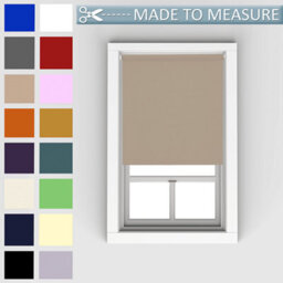 Caecus Blinds Made To Measure Blackout Roller Blind Cappuccino 120Cm - thumbnail 1