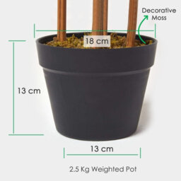 Homescapes Artificial Green Handcrafted Bamboo Tree Plant With Pot, 155 Cm (5 Ft) - thumbnail 3