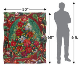 Jq Licensing Spirit Of Christmas Silky Poinsettia Supersoft Blanket Multicoloured (152Cm X 127Cm) - thumbnail 5