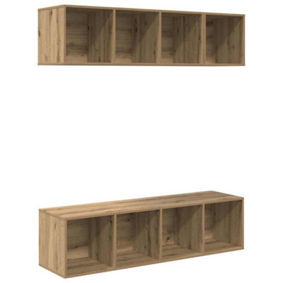 Berkfield Modern Tv Cabinet Set 3 Pcs Artisan Oak Engineered Wood