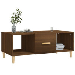 Berkfield Stylish Coffee Table Brown Oak 102X50X40 Cm Engineered Wood - thumbnail 7