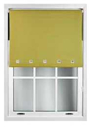 Furnished Blackout Roller Blinds With Square Eyelets And Metal Fittings- Green Trimmable (W)205Cm (L)210Cm - thumbnail 2