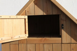Outdoor Brighton Garden Wooden Storage Cabinet Or Tool Shed In Natural - thumbnail 3