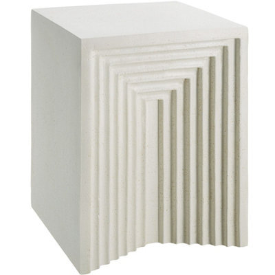 Tectake Side Table Aline For Indoor And Outdoor Use, 38 X 38 X 51 Cm - Cream - image 1