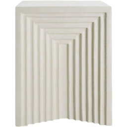 Tectake Side Table Aline For Indoor And Outdoor Use, 38 X 38 X 51 Cm - Cream - thumbnail 2