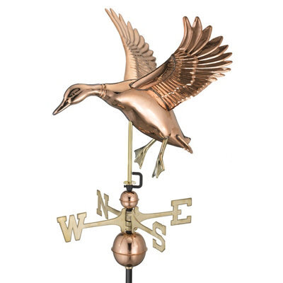 Good Directions Farmhouse Copper Landing Duck Weathervane - H100 X W46 X L60 Cm - image 1