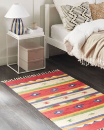 Beliani Rug Alapars Multicolour 80 X 150 Cm Cotton Kilim - thumbnail 2