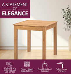 Hallowood Furniture Hereford Small Dining Table With 4 Ladder Back Oak Chairs (Grey Seat) - thumbnail 4