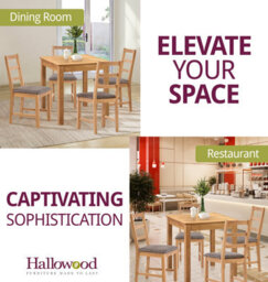 Hallowood Furniture Hereford Small Dining Table With 4 Ladder Back Oak Chairs (Grey Seat) - thumbnail 6