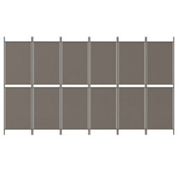 Berkfield 6-Panel Room Divider Anthracite 300X200 Cm Fabric - thumbnail 3