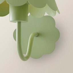 Valuelights Hattie Pair Of Green Scallop Rechargeable Wall Lights - thumbnail 6