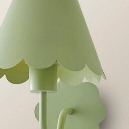 Valuelights Hattie Pair Of Green Scallop Rechargeable Wall Lights - thumbnail 5