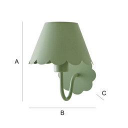 Valuelights Hattie Pair Of Green Scallop Rechargeable Wall Lights - thumbnail 8